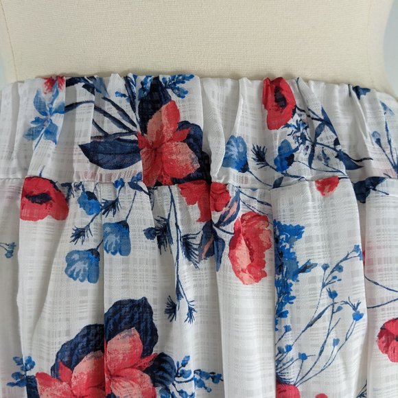 CJ Banks Red, White, and Blue Floral Skirt - Picture 4 of 6